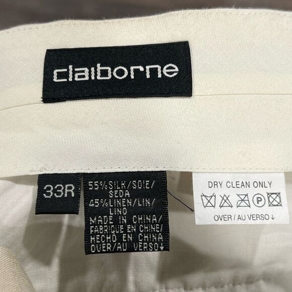 Claiborne Men's Silk/Linen Pants - Picture 3 of 5